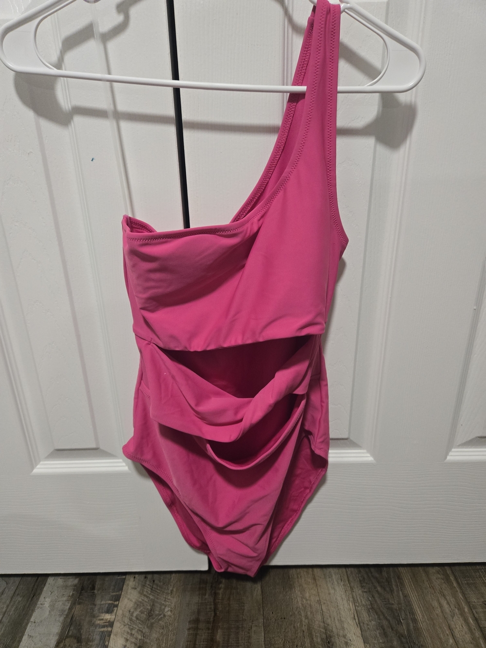Old Navy Hot Pink One-Shoulder One-Piece Swimsuit